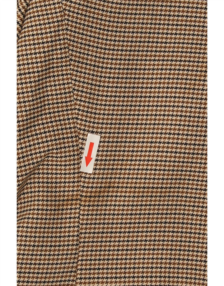 Giacca blazer a 1 bottone da donna Zara EU 38 piccolo pied de poule marrone