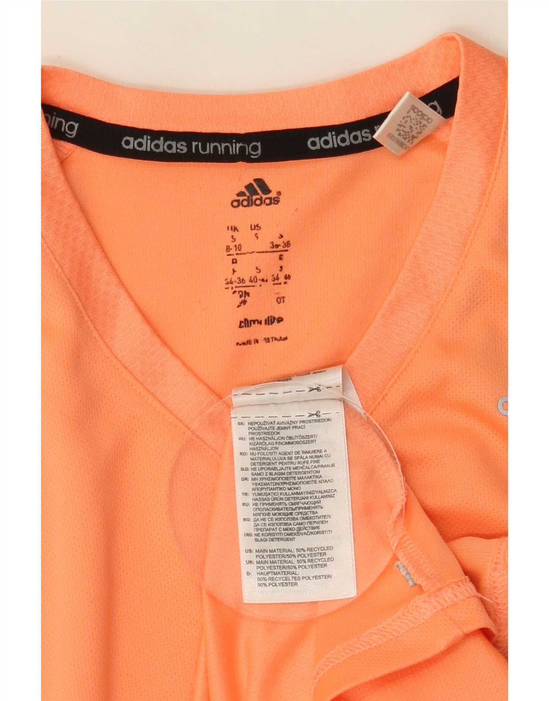 T-shirt Adidas Climalite da donna Top UK 8/10 Small Arancione Poliestere