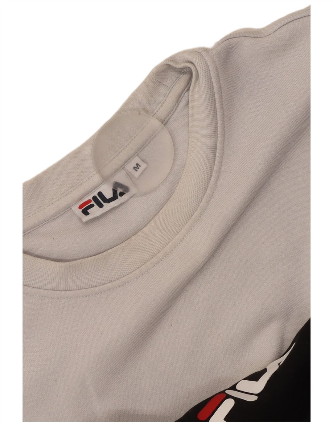 Felpa grafica da donna FILA Maglione UK 14 Medium Black Colourblock