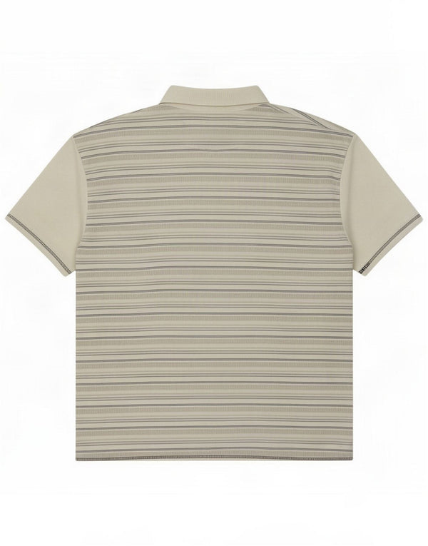 Polo da uomo vintage XL a righe bianche