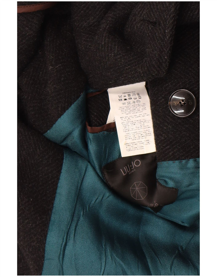Cappotto Doppiopetto Uomo Liu Jo IT 52 XL Lana Spinata Nera