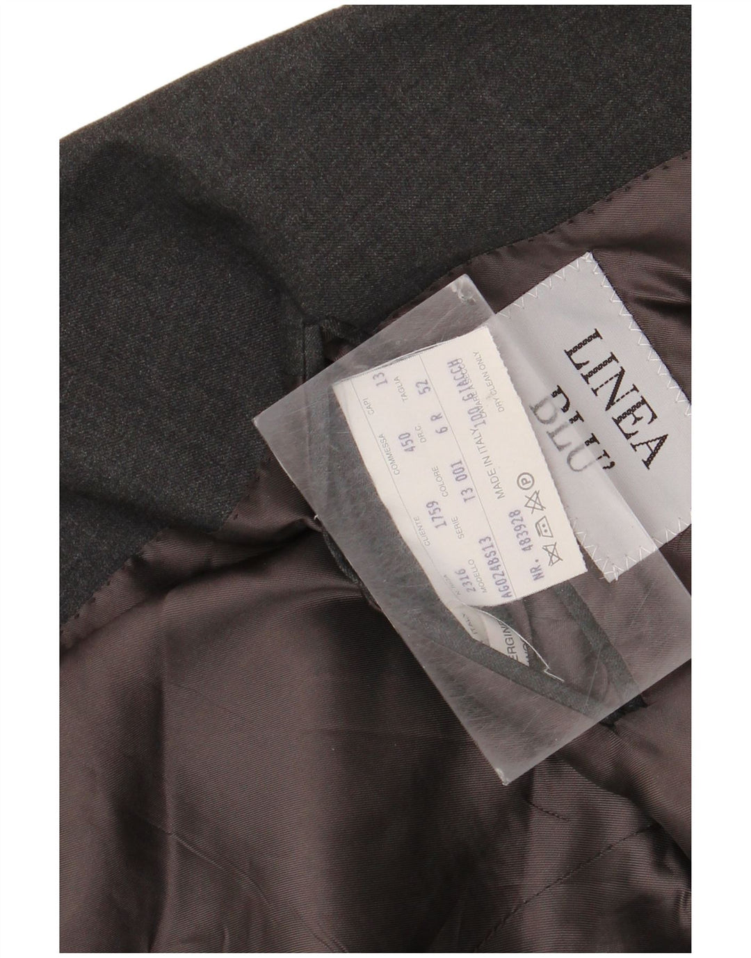 Giacca blazer a 2 bottoni da uomo della Tasmania IT 52 XL in lana grigia