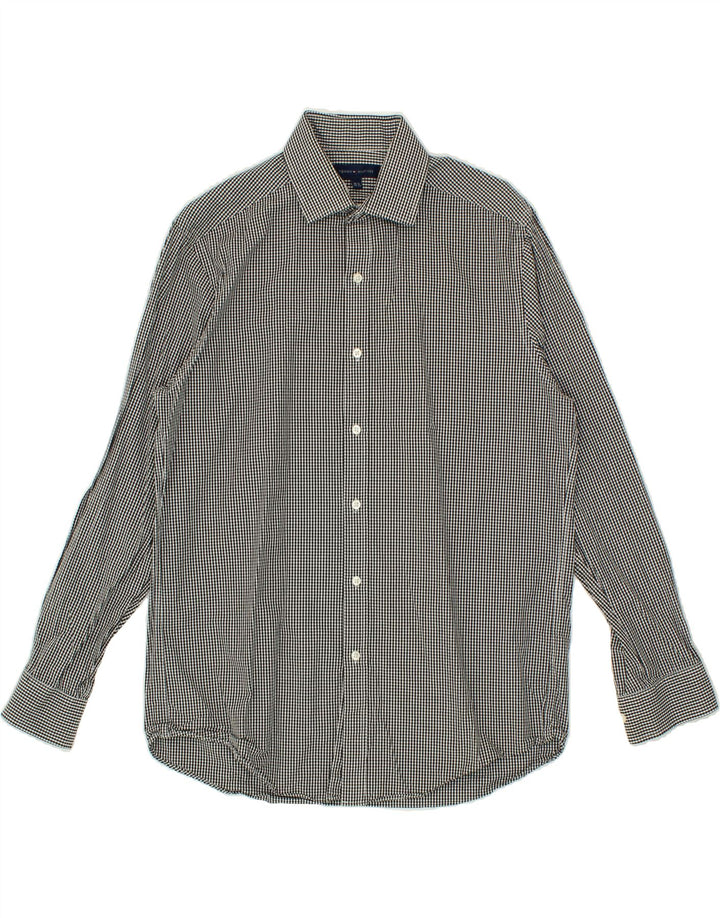 TOMMY HILFIGER Mens Shirt Size 15 1/2 Medium Black Gingham Vintage Tommy Hilfiger and Second-Hand Tommy Hilfiger from Messina Hembry 