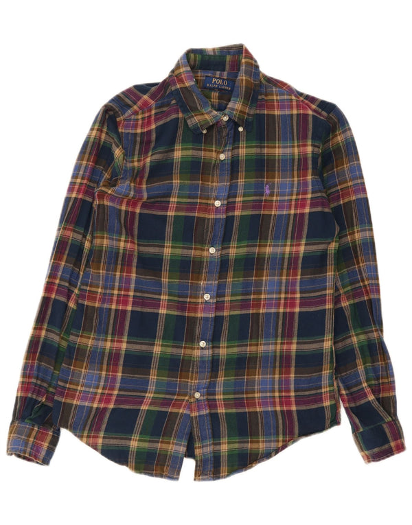Polo Ralph Lauren Camicia da uomo in flanella vestibilità personalizzata piccolo quadretto multicolore