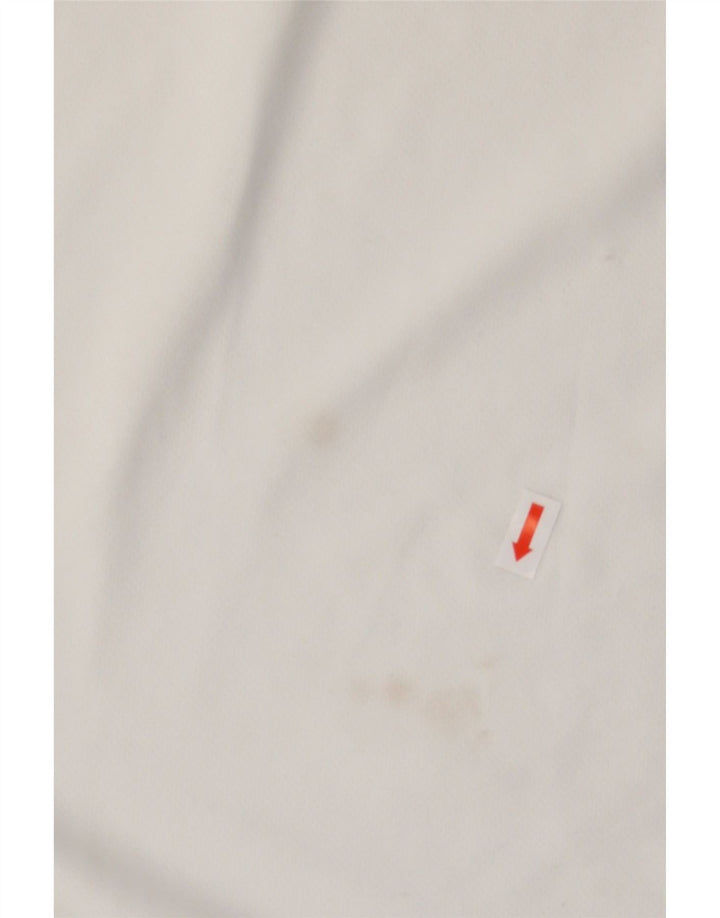 LOTTO Mens Polo Shirt 2XL White Polyester Vintage Lotto and Second-Hand Lotto from Messina Hembry 