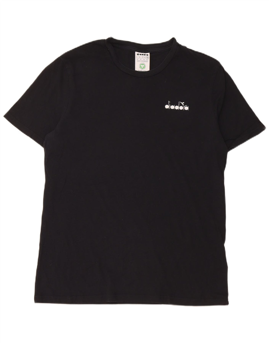 T-shirt Diadora Uomo Top Large Nera in Cotone
