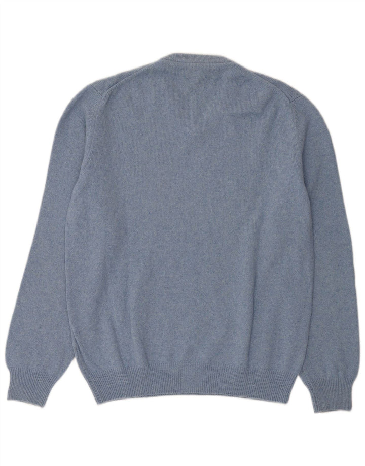 MARLBORO CLASSICS Maglione da uomo con scollo a V grande lana blu