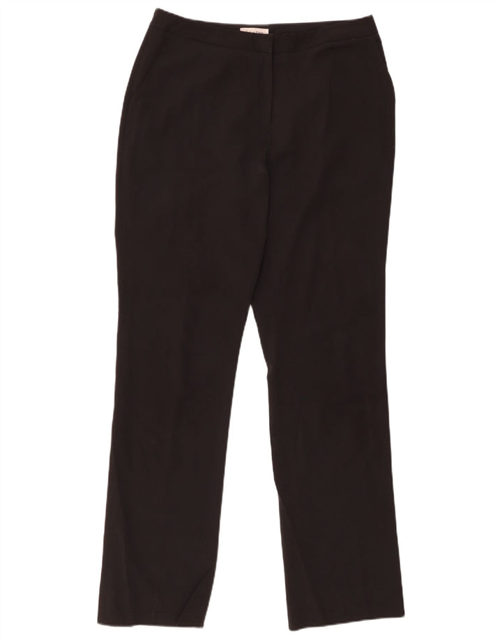 Pantaloni da abito dritti da donna CALVIN KLEIN W28 L30 poliestere nero