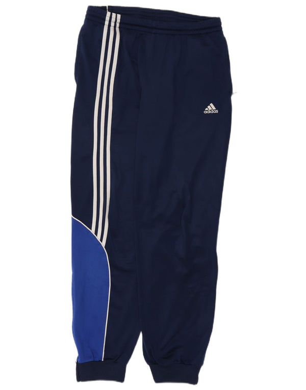 Pantaloni da tuta da uomo Adidas Joggers UK 42/44 Poliestere blu navy medio
