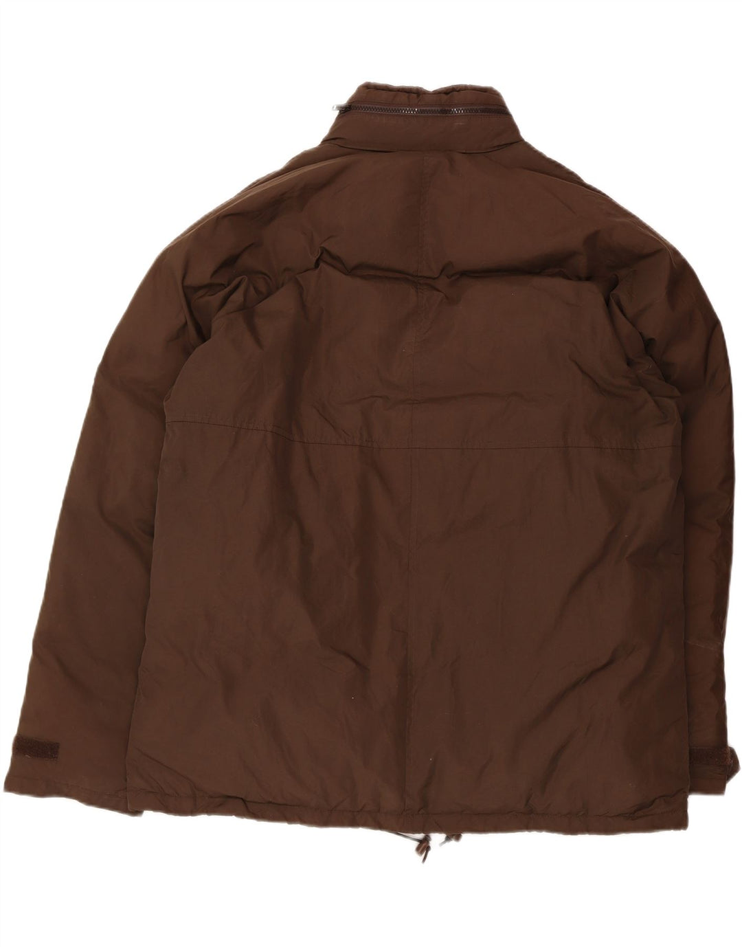 CALVIN KLEIN JEANS Giacca imbottita con cappuccio da uomo UK 42 XL Nylon marrone