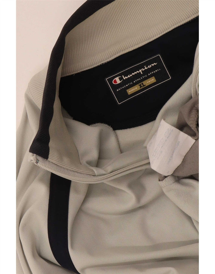 Giacca da tuta da uomo Champion XL Poliestere color block bianco