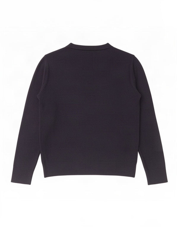 Maglione maglione girocollo da donna Marks & Spencer UK 12 medio blu navy