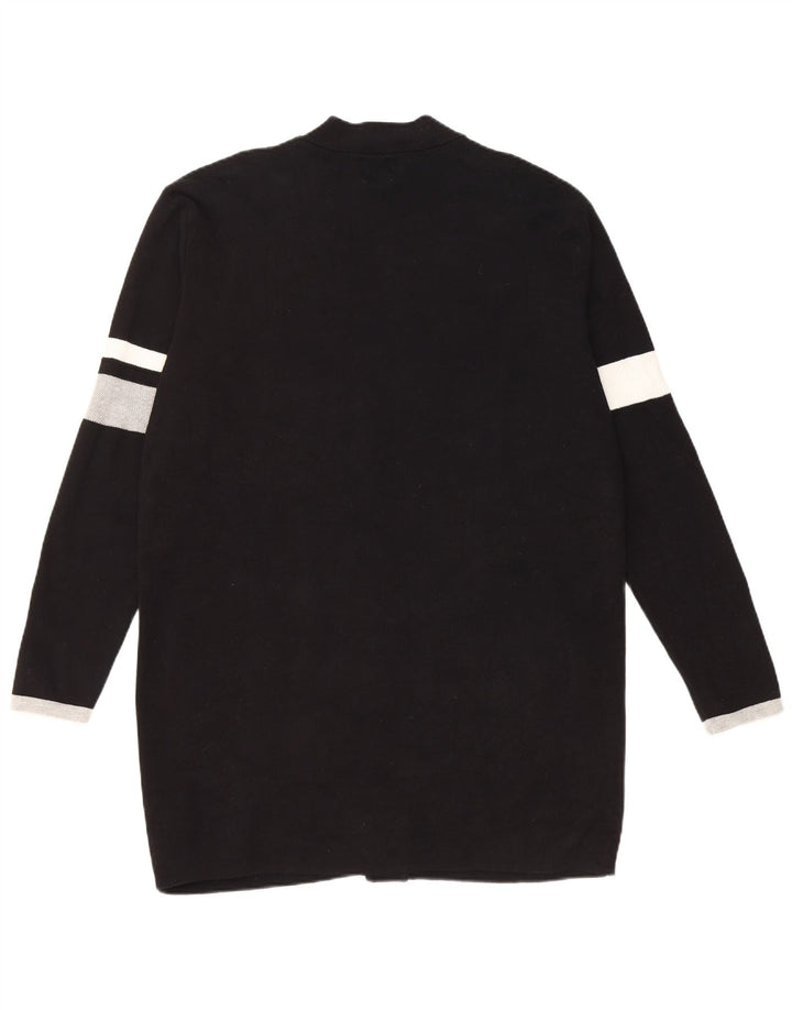 Maglione cardigan lungo da donna Zara EU 42 grande cotone color block nero