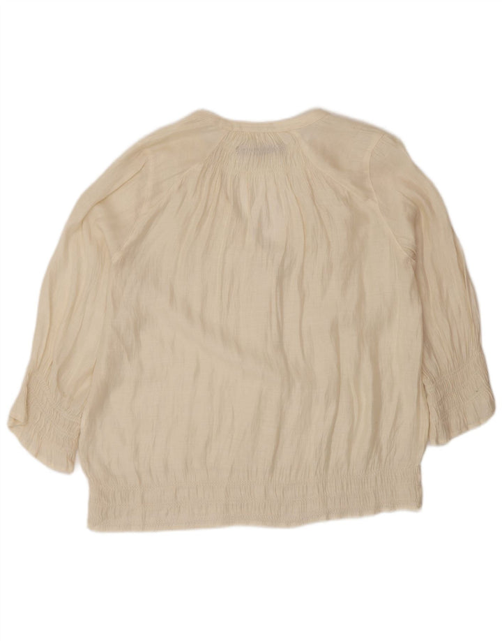 Camicetta oversize da donna Zara con maniche a 3/4 UK 6 XS Beige