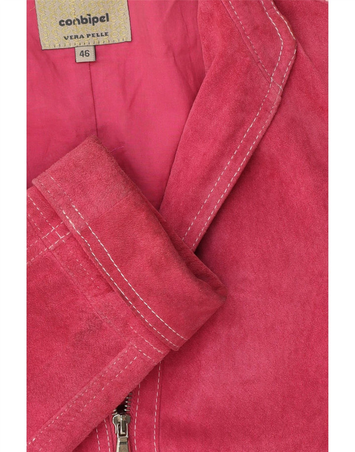 Giacca Donna Scamosciata Conbipel IT 46 Large Rosa Pelle