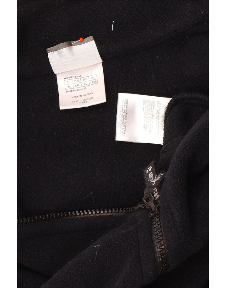 Giacca in pile foderata da donna Jack Wolfskin UK 18/20 XL poliestere nero