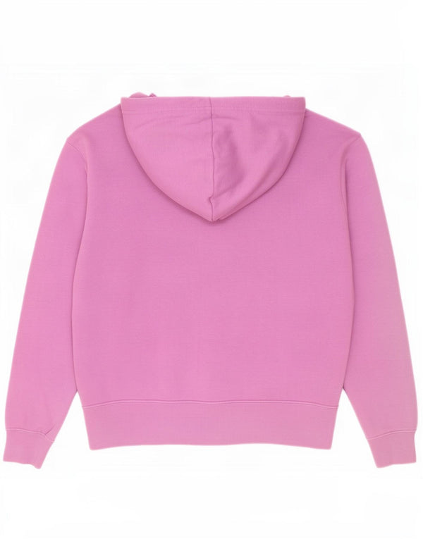 Nike Womens Oversized Hoodie Jumper UK 6 XS Purple Cotton