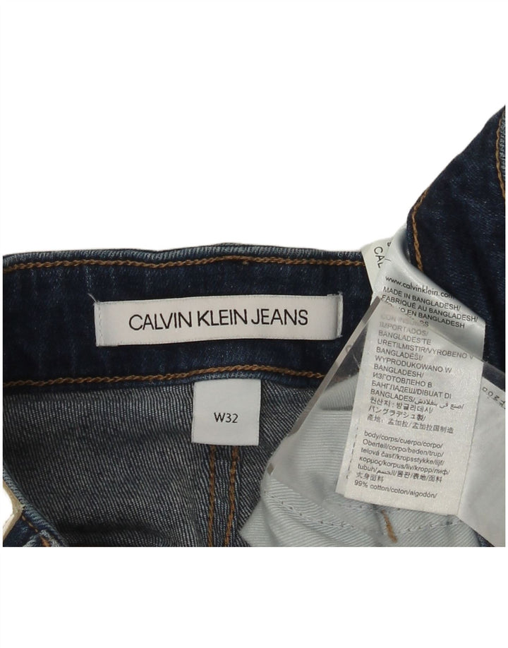 Pantaloncini di jeans da uomo Calvin Klein W32 cotone blu medio