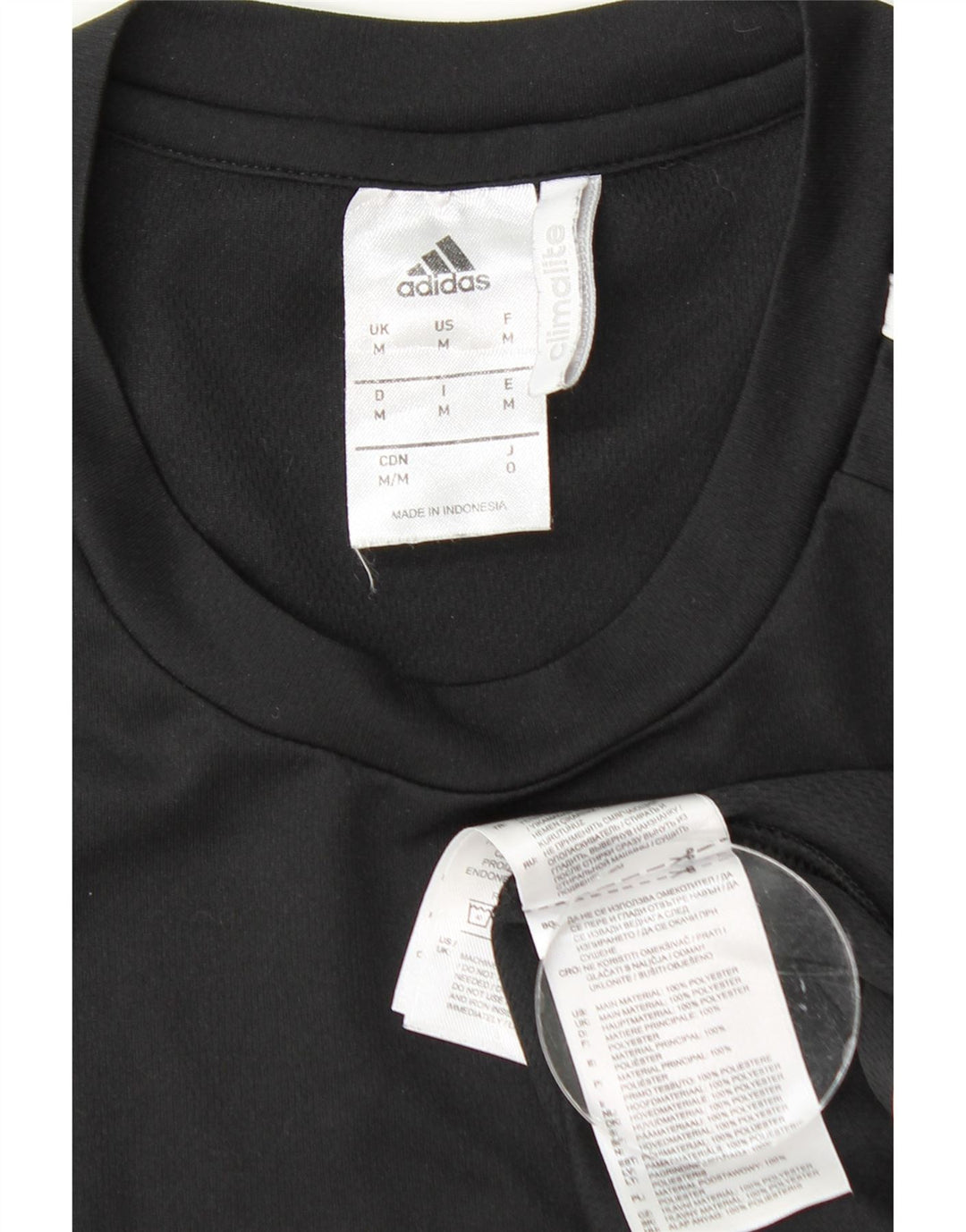 T-shirt Adidas Climalite da uomo, media, in poliestere nero