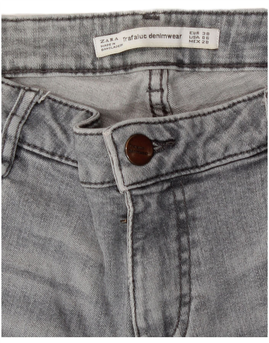 Jeans skinny da donna Zara EU 38 Small W28 L28 Grigio