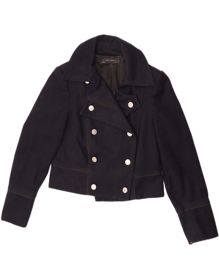 Cappotto da marinaio corto da donna Zara UK 14 grande blu navy