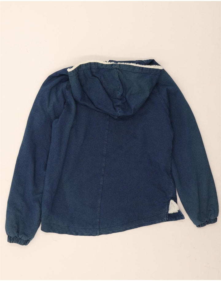 O'Neill Giacca da donna in denim sherpa pullover UK 16 grande cotone blu
