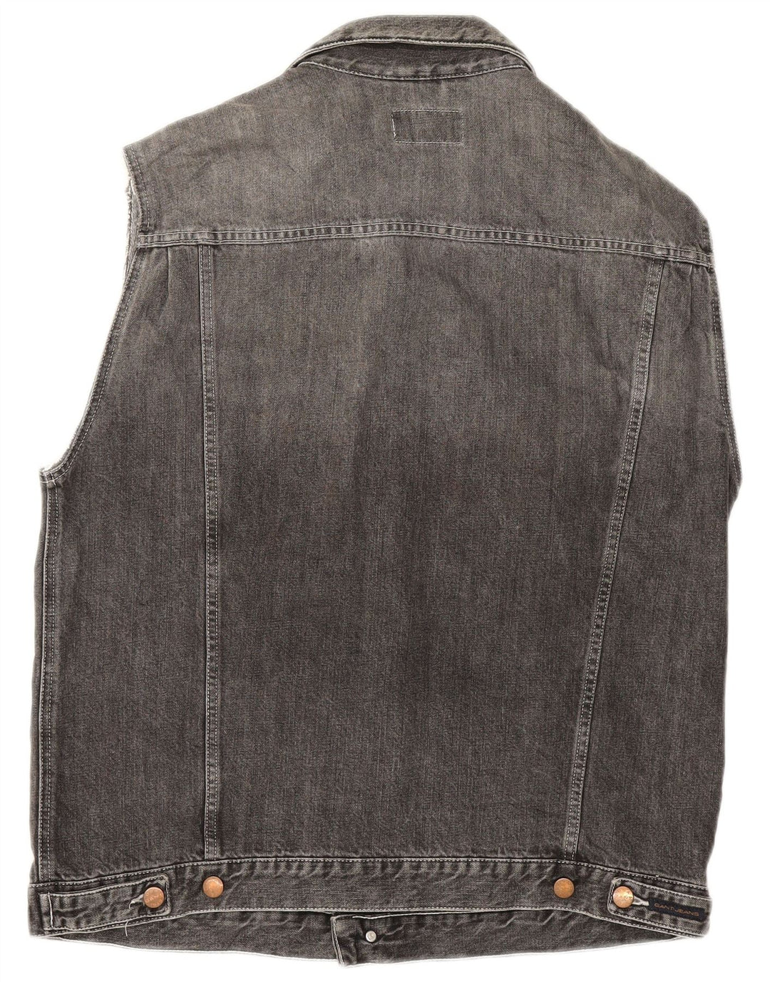 Gilet in denim da uomo Gant UK 40 grande cotone grigio