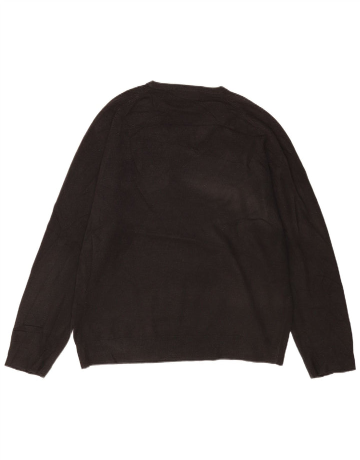 Maglione maglione con scollo a V da uomo Marks & Spencer UK 41/43 grande nero