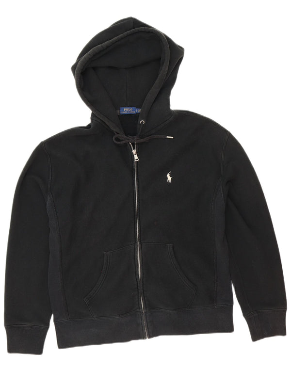 Polo Ralph Lauren Maglione con cappuccio e zip da uomo piccolo in cotone nero