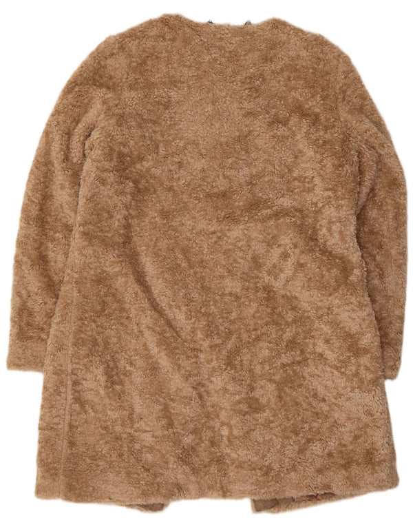 Cappotto aperto Marks & Spencer da donna Autograph Sherpa UK 14 Large Beige