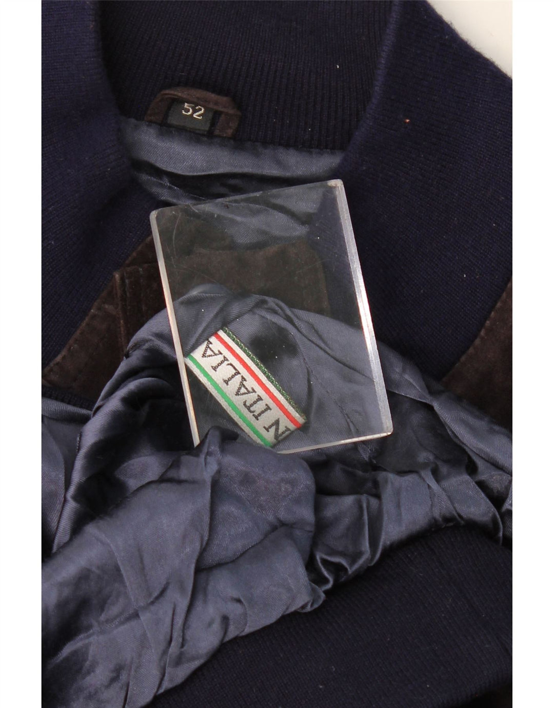 Giubbotto bomber da uomo in pelle scamosciata VINTAGE IT 52 XL Viola