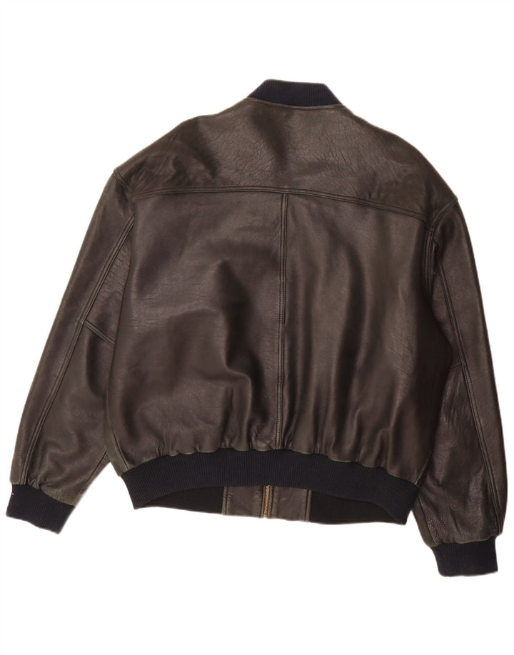 Giacca in pelle da uomo Trapper IT 54 2XL Nera