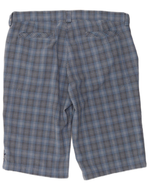 Pantaloncini chino da uomo IGUANA W36 poliestere a quadri grandi blu