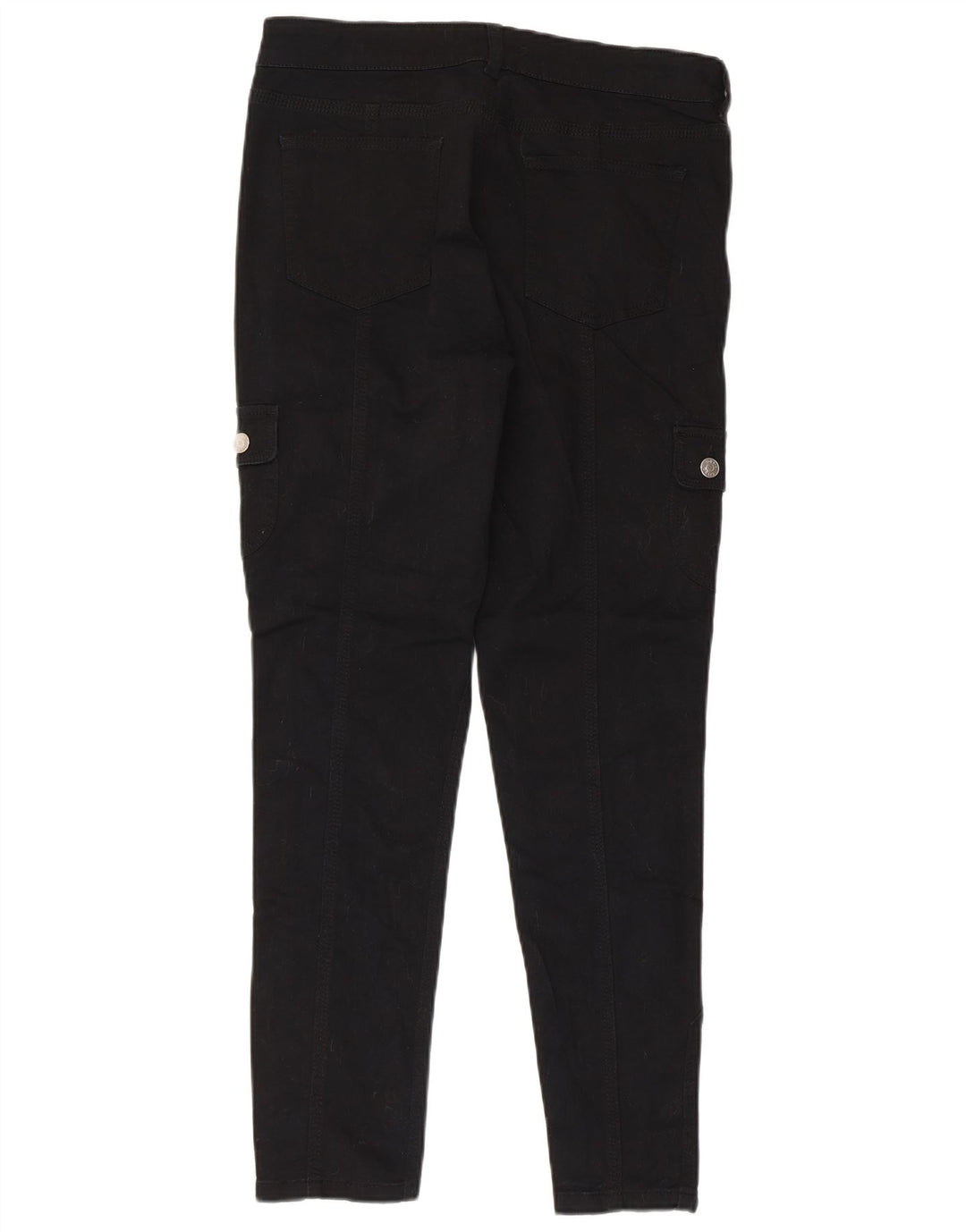 Pantaloni cargo slim da donna Oasis UK 14 Large W32 L27 Cotone nero