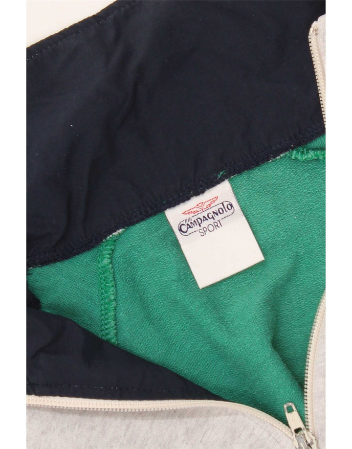 Felpa Campagnolo da uomo con zip e collo, colore verde medio
