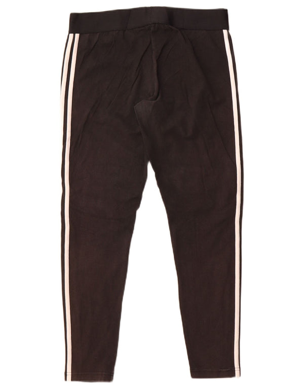 Adidas Womens Leggings UK 16/18 Large  Black Cotton
