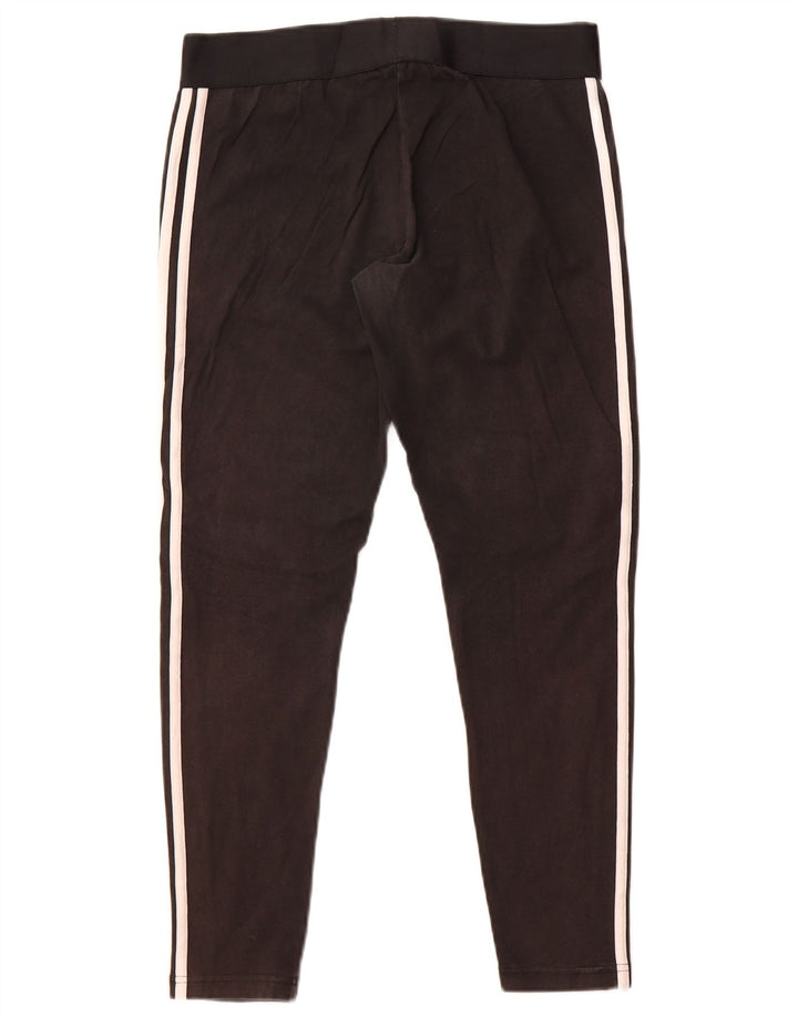 Leggings Adidas Donna UK 16/18 Large Nero Cotone