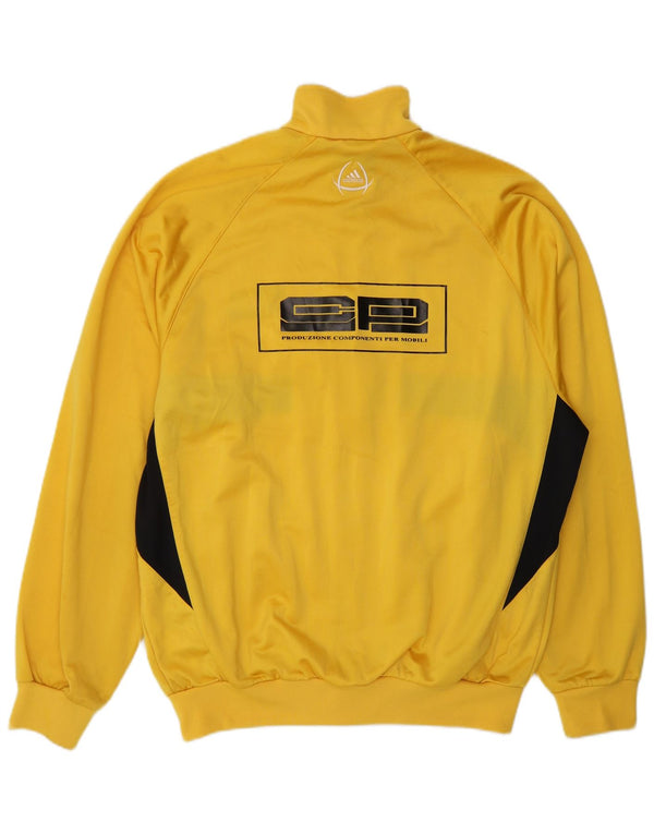 Adidas Giacca da tuta grafica da uomo UK 44/46 Large Giallo Colourblock