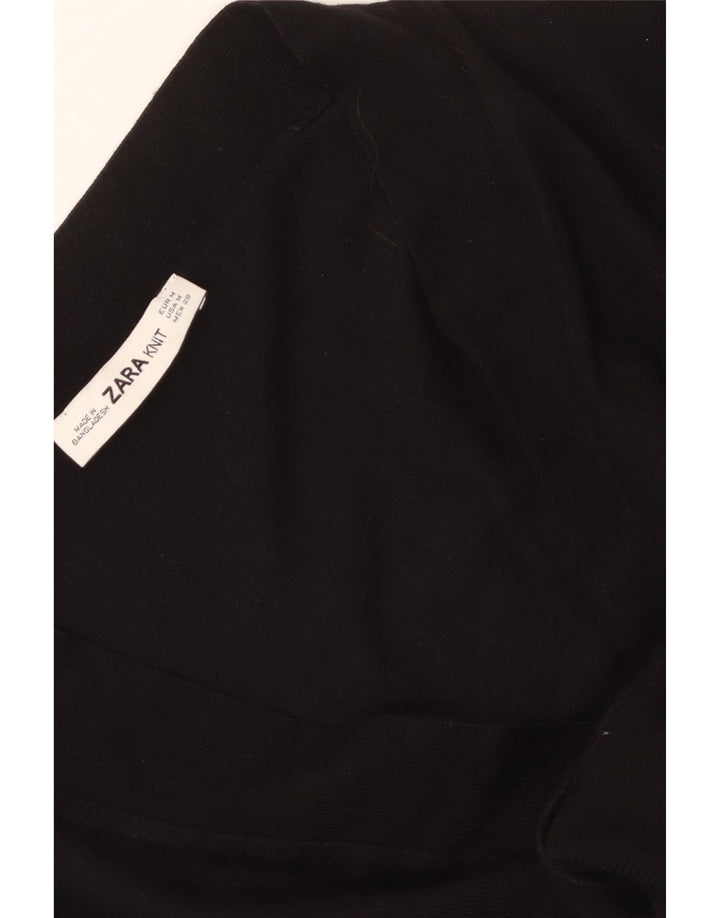 Maglione cardigan corto da donna ZARA UK 14 medio nero