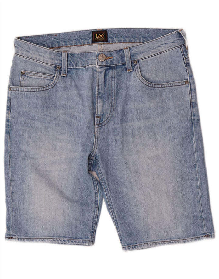 Pantaloncini di jeans da uomo Lee W30 Blu medio