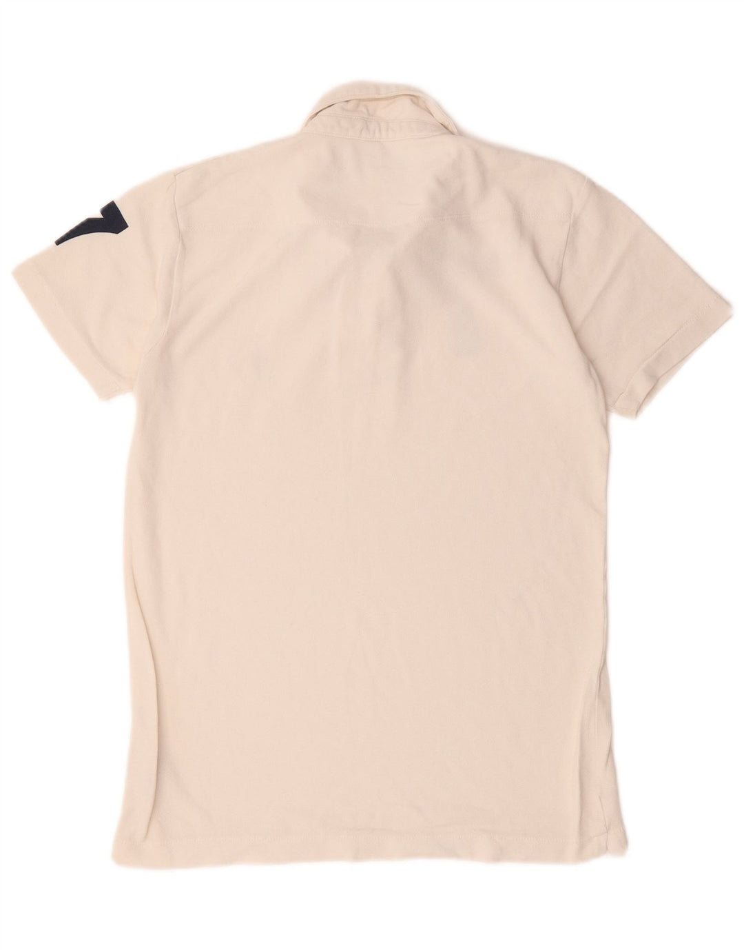 Polo grafica da uomo French Connection piccola in cotone bianco sporco