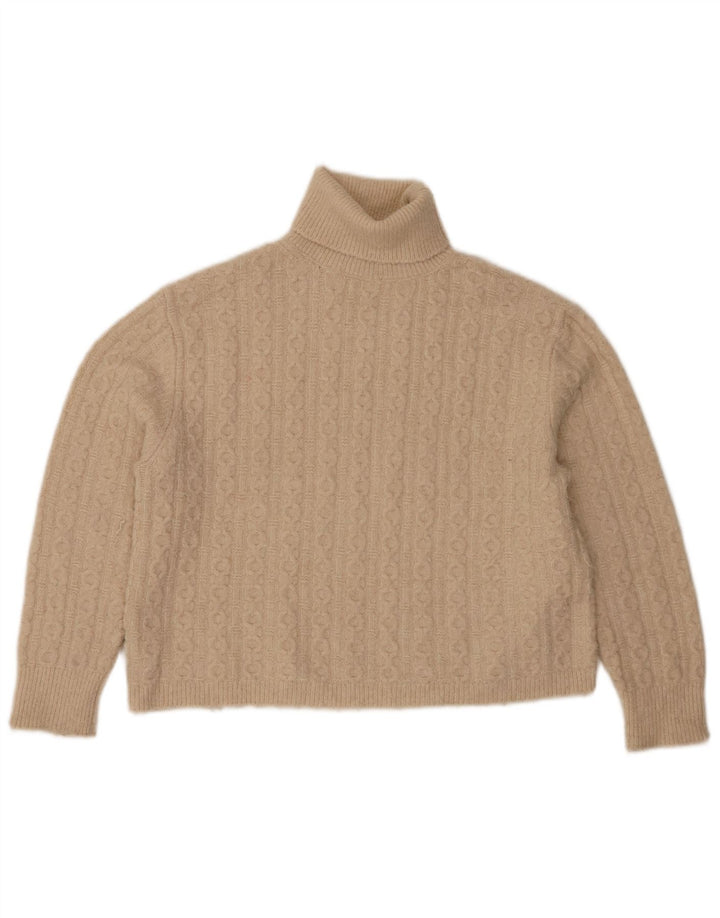 Maglione maglione collo alto per ragazze Zara 11-12 anni poliestere beige