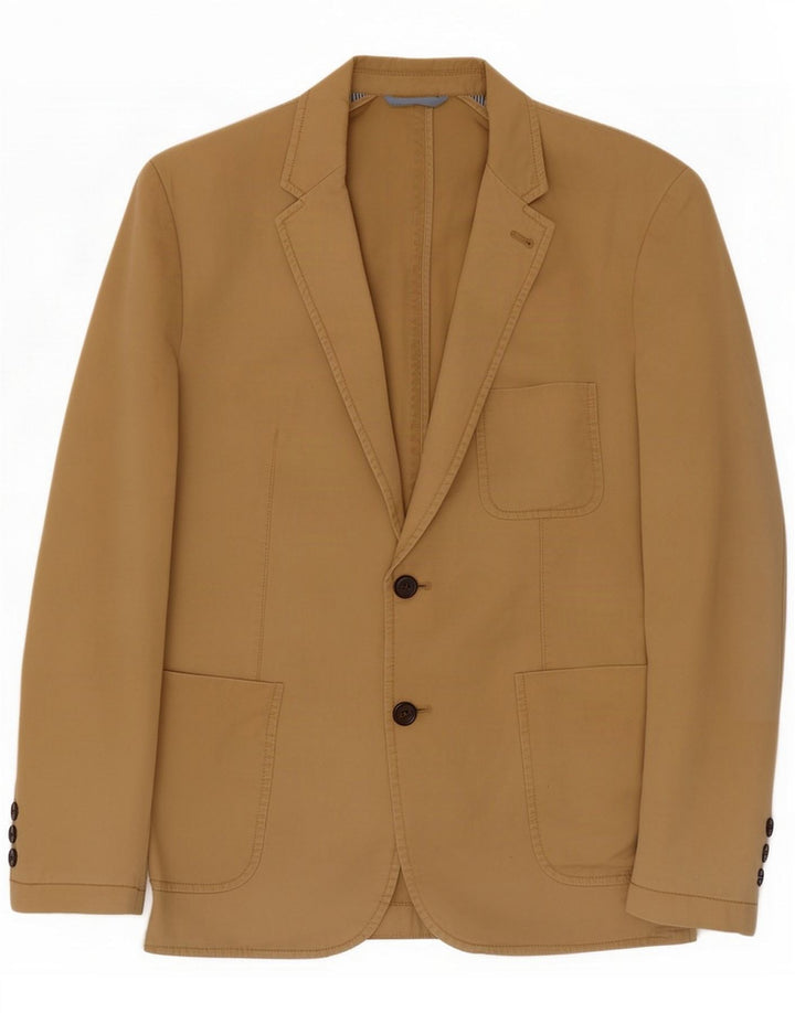 Marks & Spencer Giacca blazer a 2 bottoni da uomo UK 40 Cotone beige medio