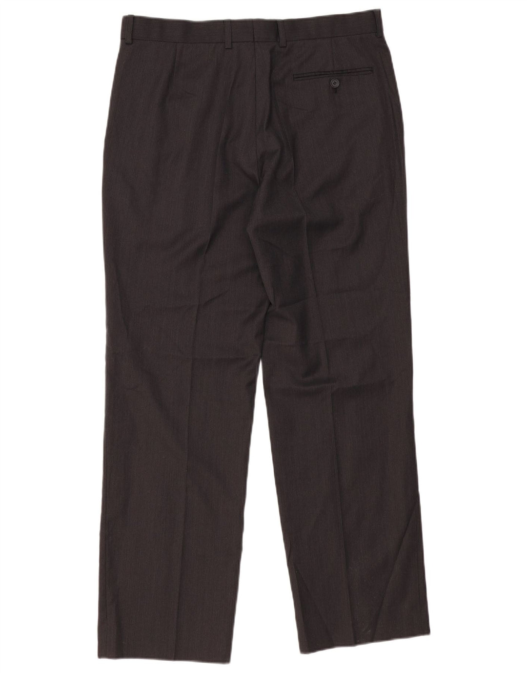 MARKS & SPENCER Pantaloni da abito dritti da uomo W34 L31 Lana grigia