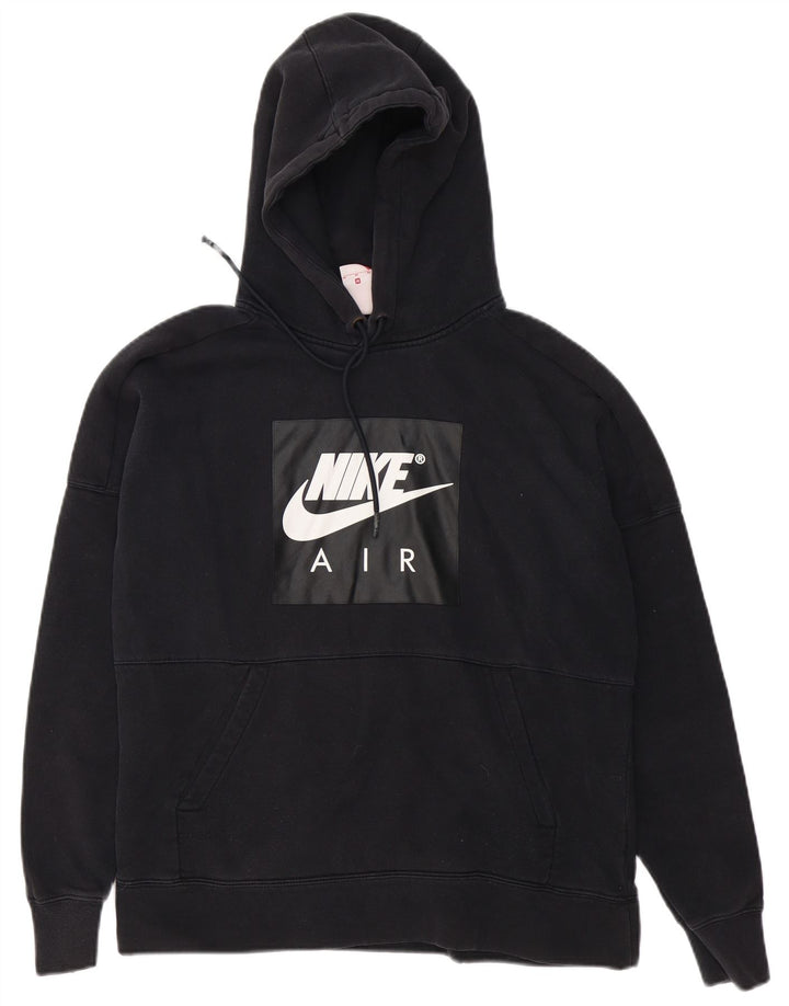 Felpa con cappuccio grafica Nike da uomo in cotone nero medio