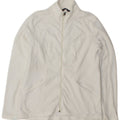 Giacca in pile da donna Marks & Spencer UK 14 Large Poliestere bianco