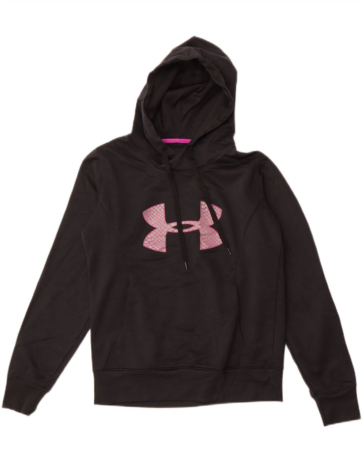 Maglione con cappuccio grafico da donna UNDER ARMOUR Cold Gear UK 14 medio nero