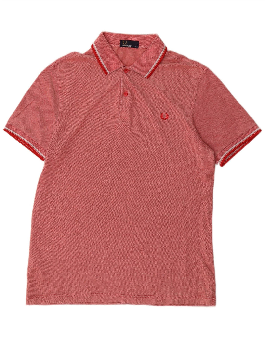 Polo da uomo Fred Perry in cotone rosso medio