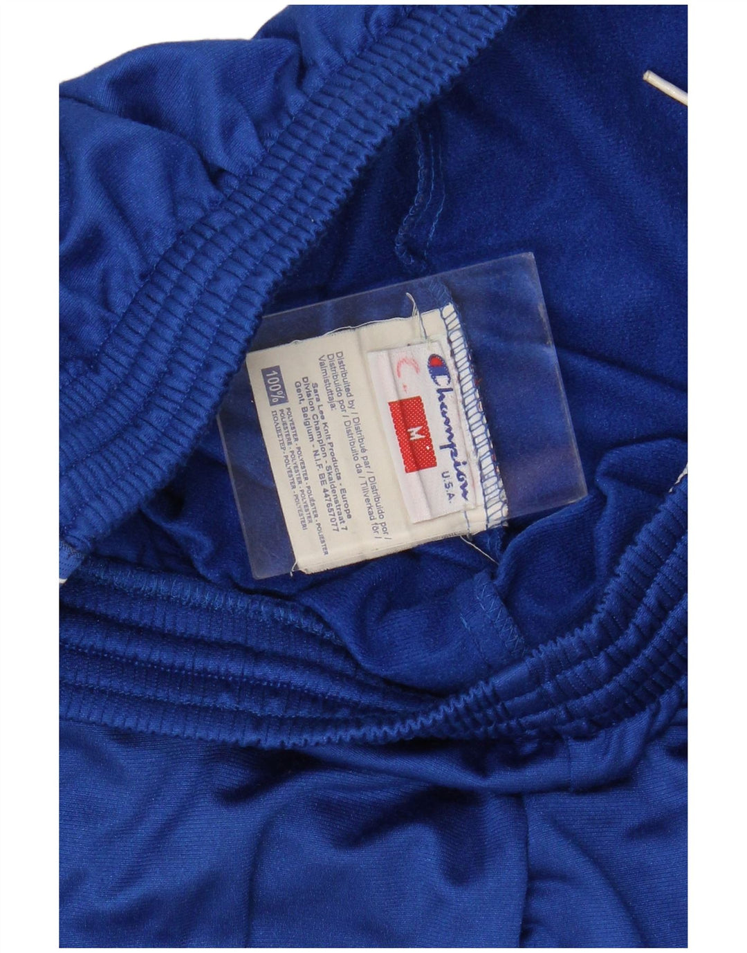Pantaloni da tuta grafica da uomo Champion Sport in poliestere blu medio