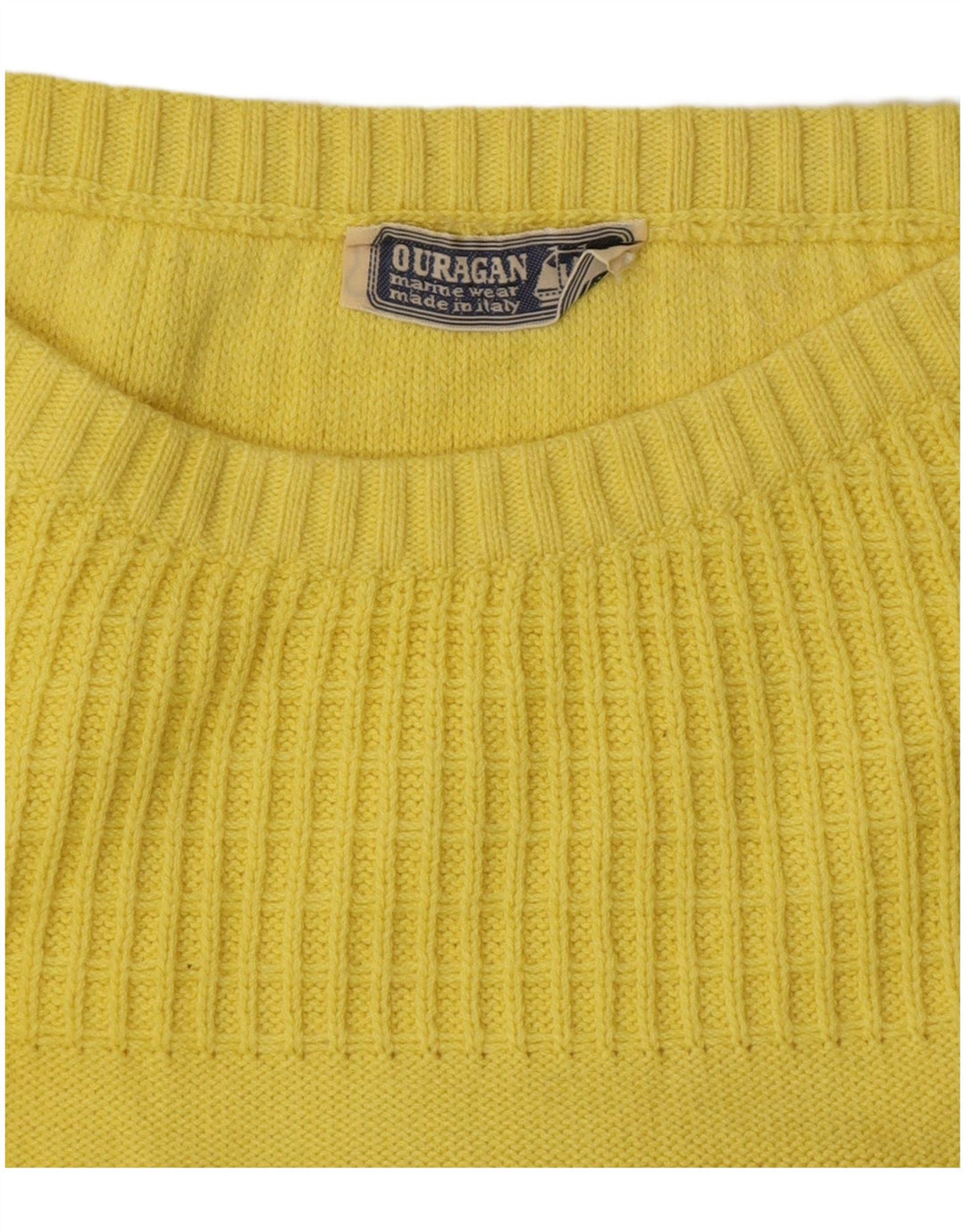 Maglione maglione con scollo a barca da donna Ouragan UK 14 grande giallo